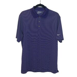 Nike Golf Tour Performance Men's Polo Shirt, Purple/White Stripe, Size Large